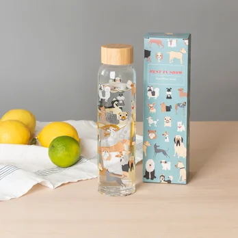 glass water bottle 420ml - best in show glass water bottle 420ml - best in show