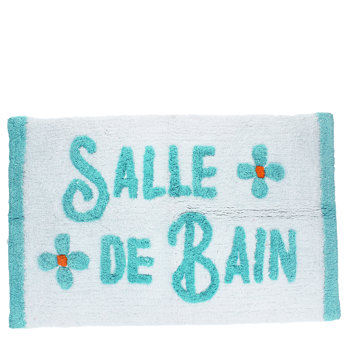 tapis de bain en coton tufté - salle de bain