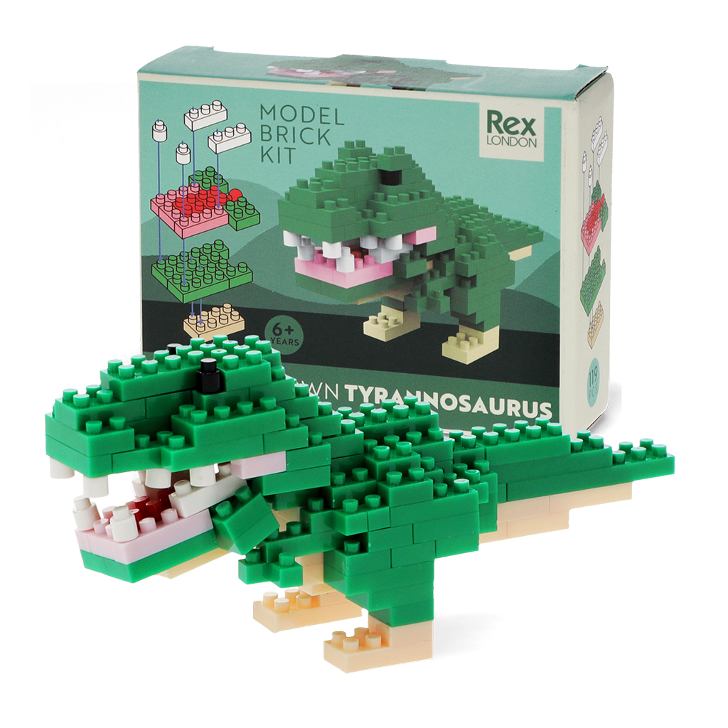 build your own dinosaur model brick kit - tyrannosaurus rex