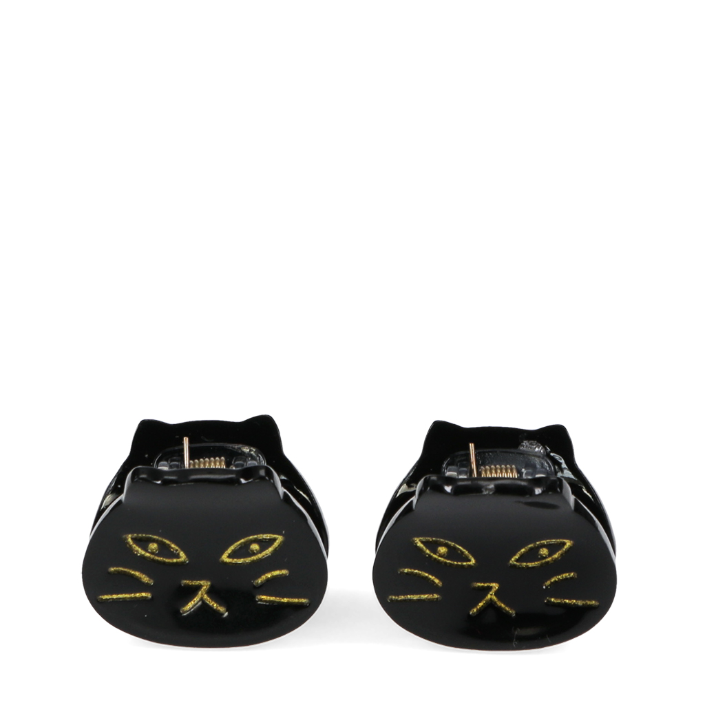 mini hair claw clips (set of 2) - black cats