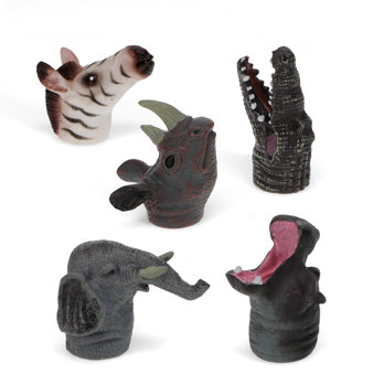 tier-fingerpuppen (5-er set) - safari