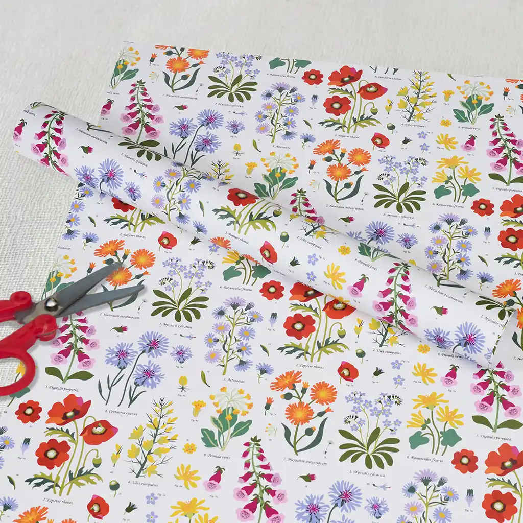 wrapping paper sheets - wild flowers