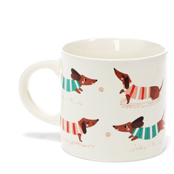 ceramic mug 350ml - sausage dog