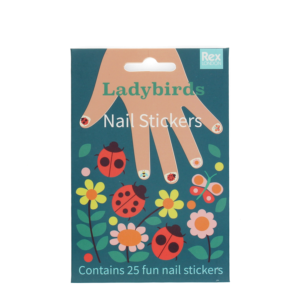 children's nail stickers - ladybird
