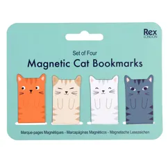 marcalibros gato magnéticos (juego de 4)