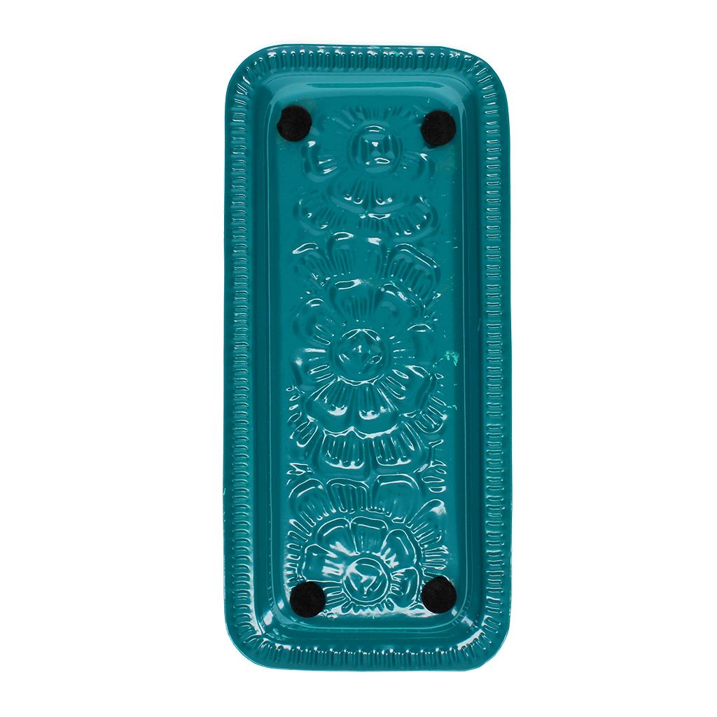 rectangular enamel trinket tray - blue