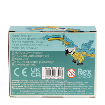 kit de construction d'animal en micro-briques - macaw