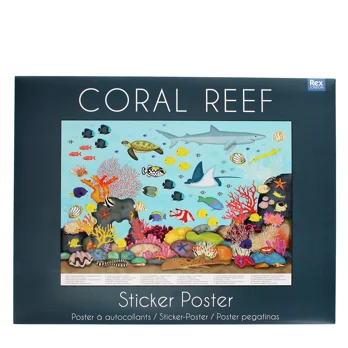 poster with reusable stickers (50x70cm) - coral reef poster with reusable stickers (50x70cm) - coral reef