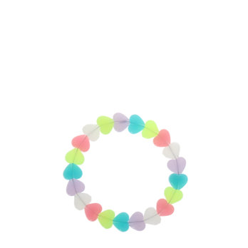 glow in the dark bracelet - hearts
