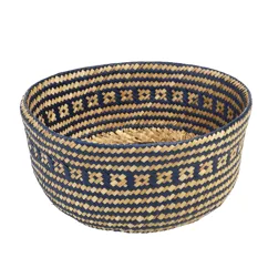 small seagrass basket - navy blue small seagrass basket - navy blue