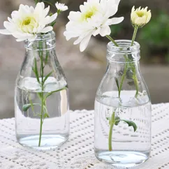 school milk bottle vase - wild flowers school milk bottle vase - wild flowers