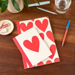 a6 notebook - heart