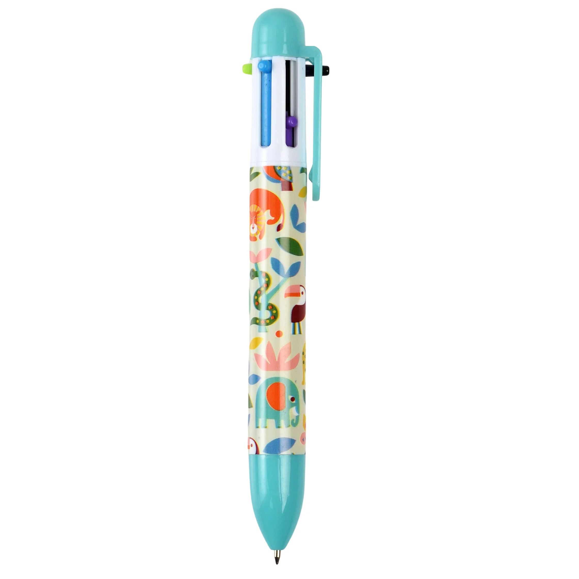 bolígrafo de seis colores wild wonders