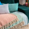 large herringbone throw (225 x 150 cm) - coral