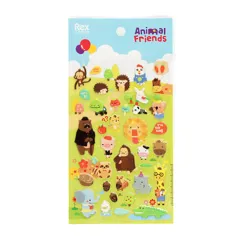 3d puffy stickers (single sheet) - animal friends