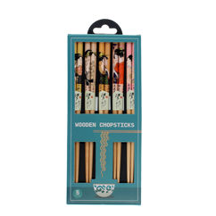 essstäbchen aus holz (5-er packung) - geisha