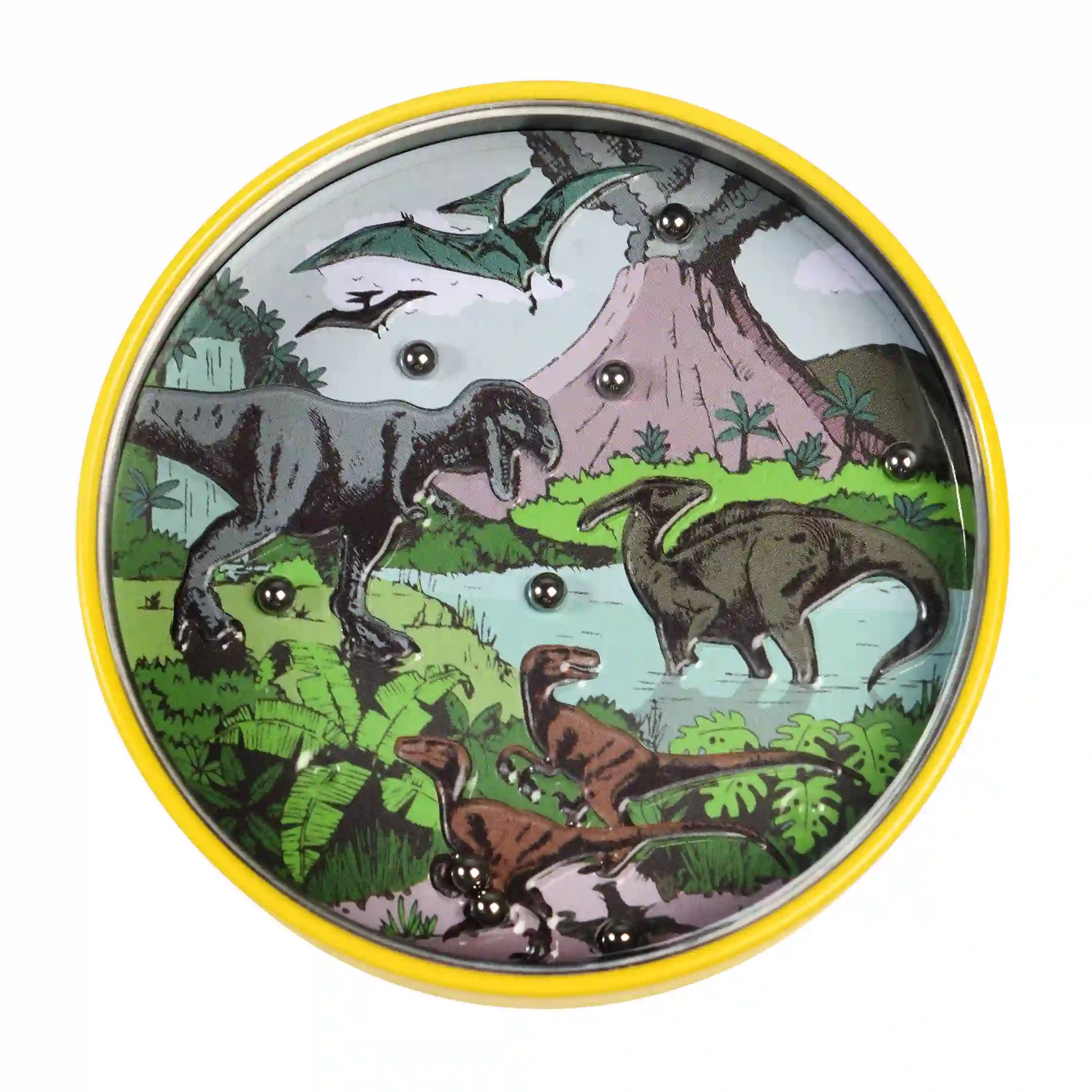 tin tilt puzzle - prehistoric land dinosaur