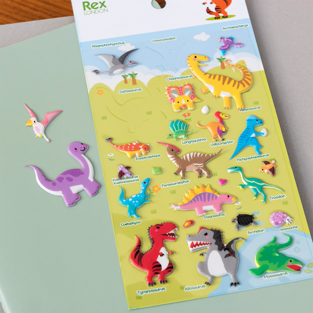 3d puffy stickers - dinosaurs