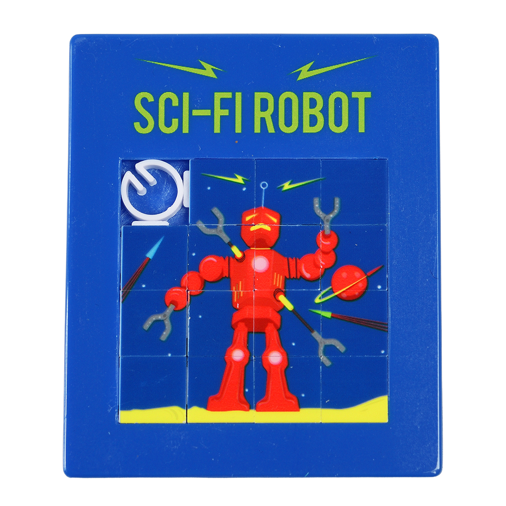 slide puzzle sci-fi robot