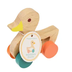 wooden push along toy - duck wooden push along toy - duck