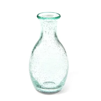 hand blown bubble glass vase (14cm) - blue hand blown bubble glass vase (14cm) - blue