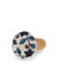 ceramic and cork bottle stopper - blue flower