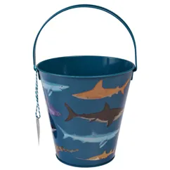 children's tin bucket - sharks