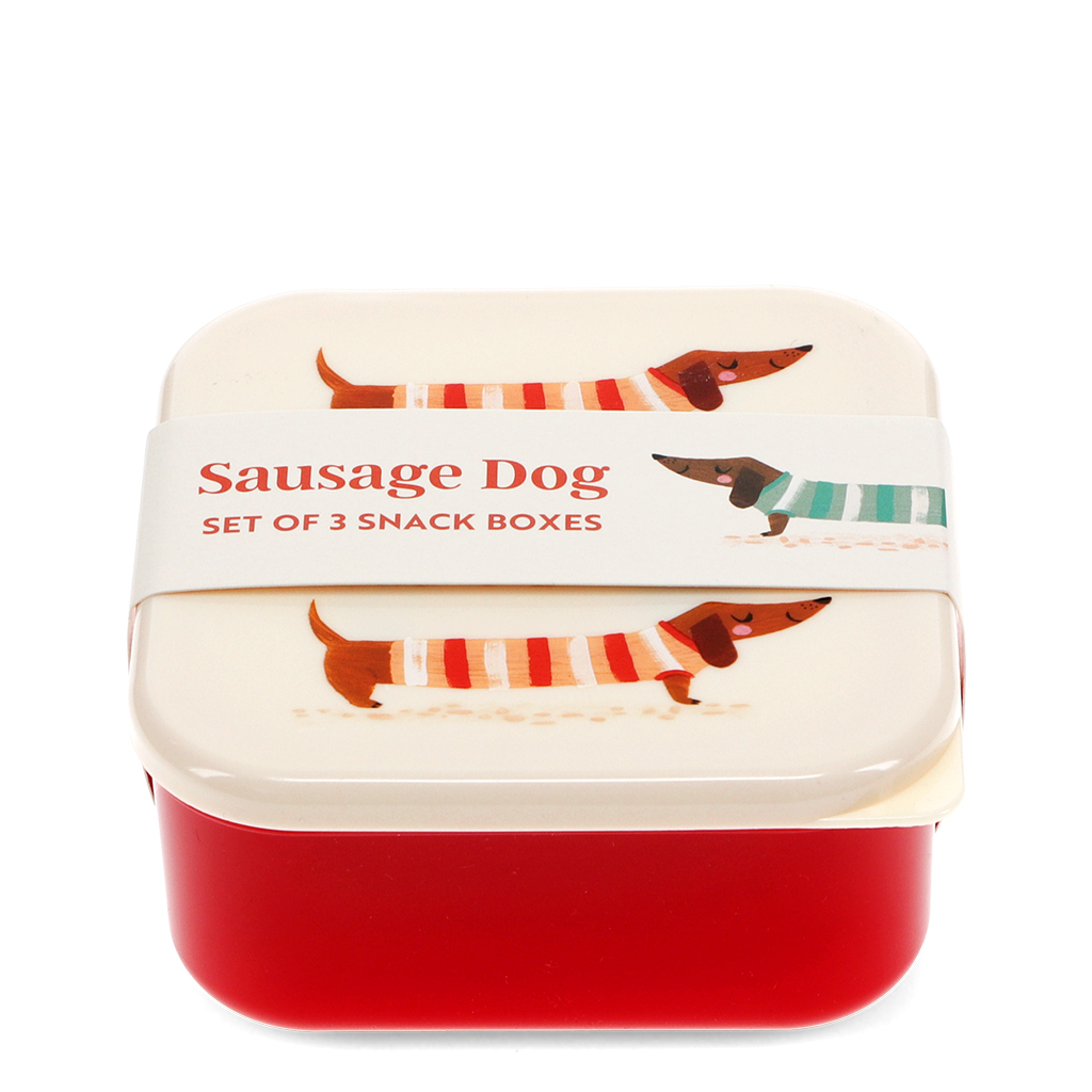 snack boxes (set of 3) - sausage dog