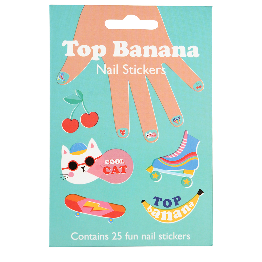 autocollants pour ongles top banane (lot de 25)