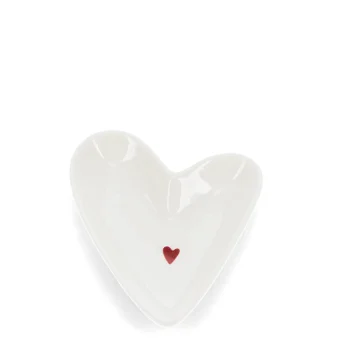 mini glossy ceramic trinket dish - heart mini glossy ceramic trinket dish - heart