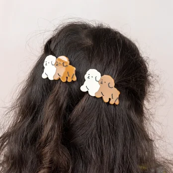 hair clips (set of 2) - puppies hair clips (set of 2) - puppies