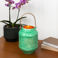 enamel tealight lantern - green