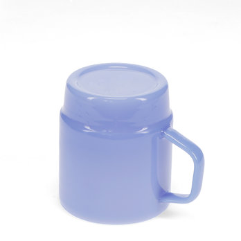 tasse à café empilable en verre 280ml - bleu laiteux