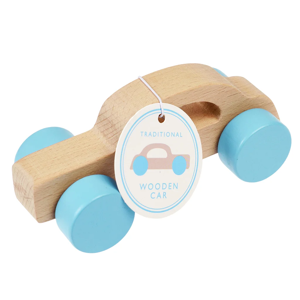 wooden push along toy - car