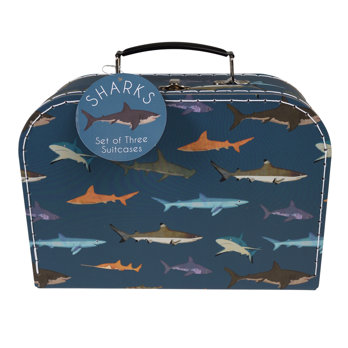 storage cases (set of 3) - sharks