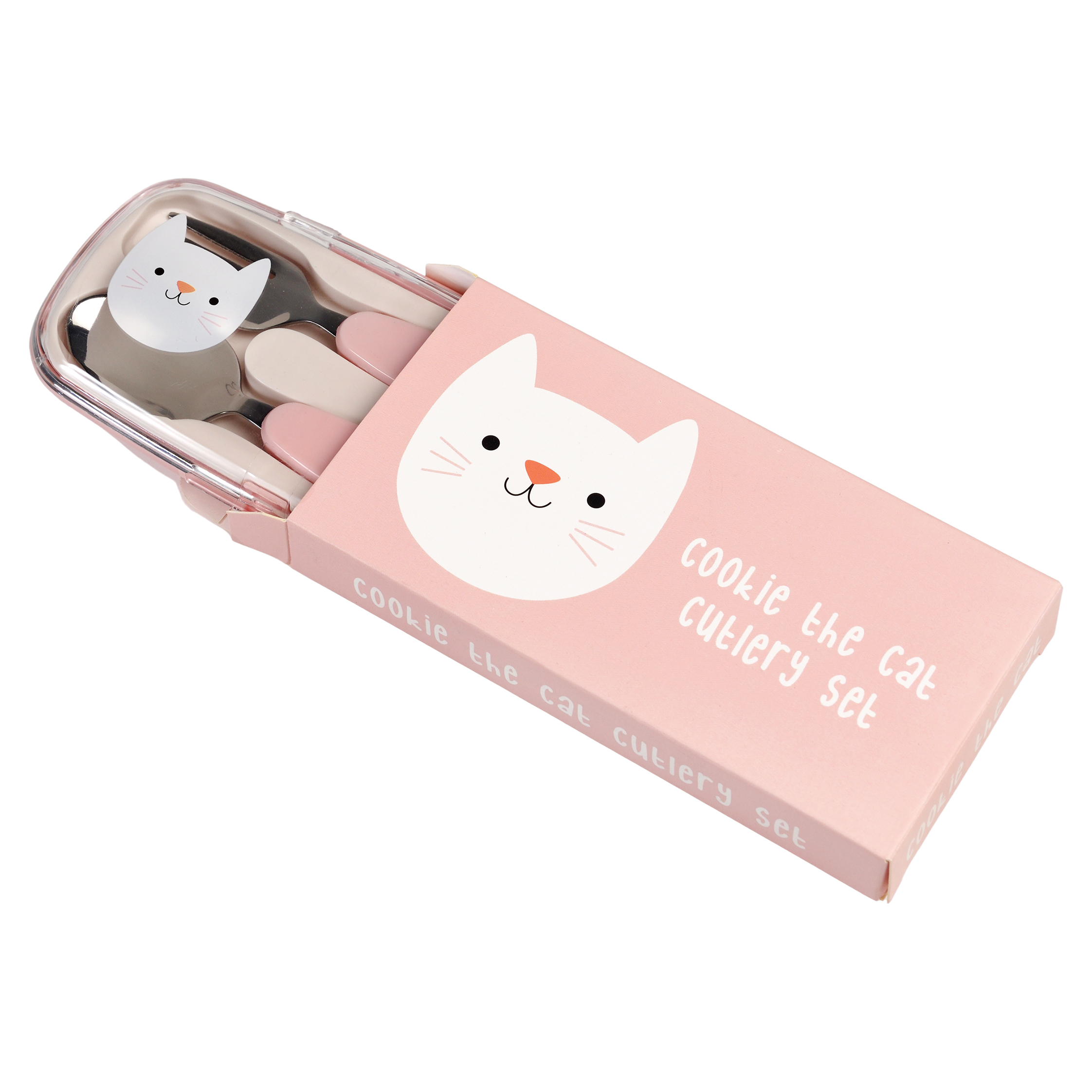 children's cutlery set - cookie the cat