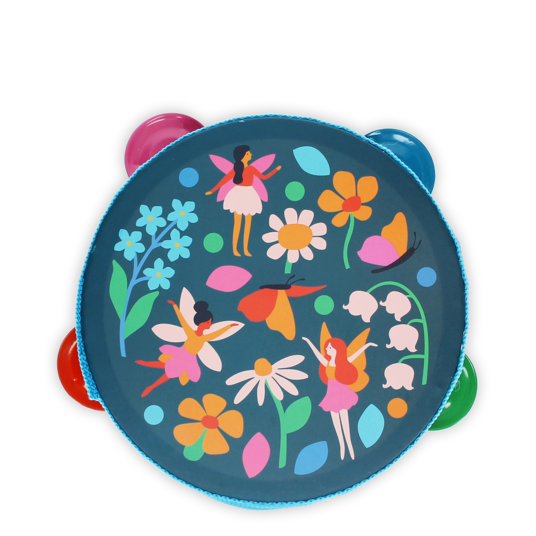 children's tambourine - fairies in the garden