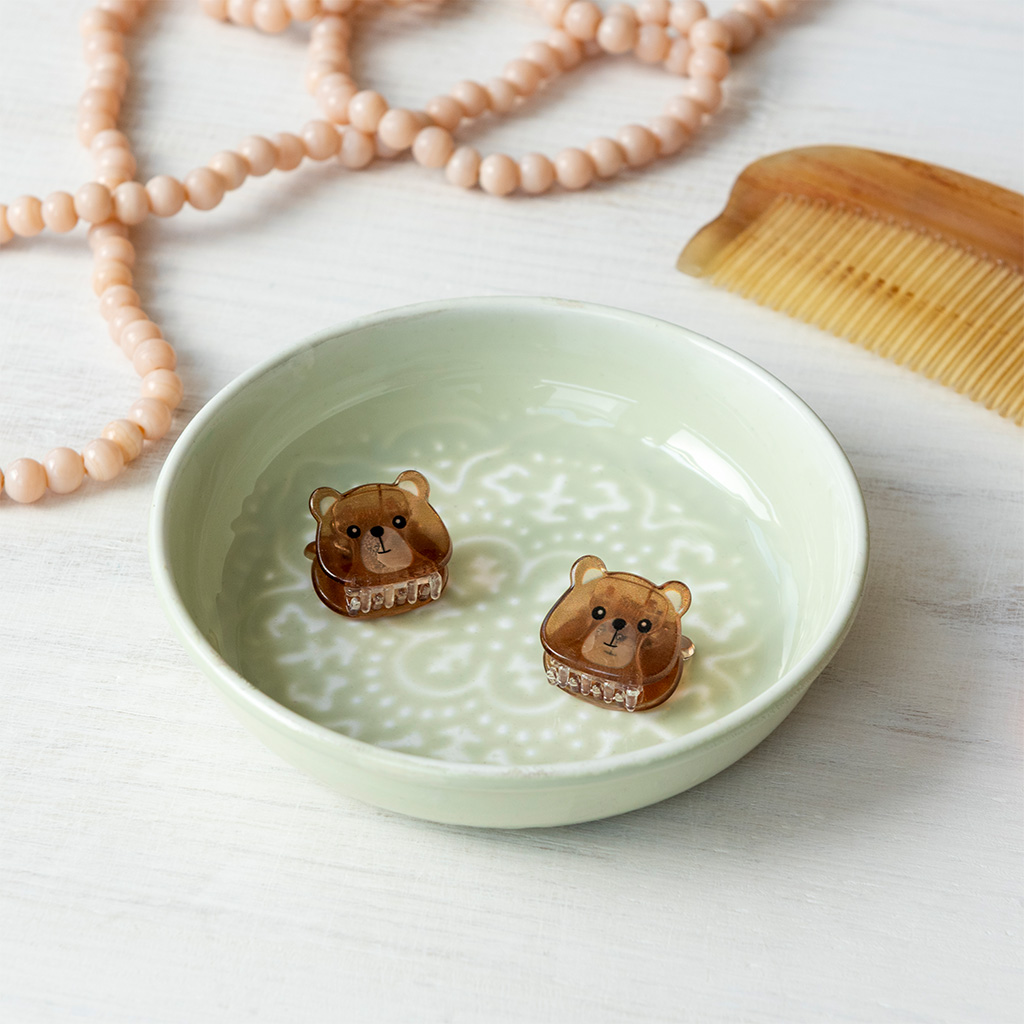 mini pinces à cheveux (lot de 2) - ours bruns