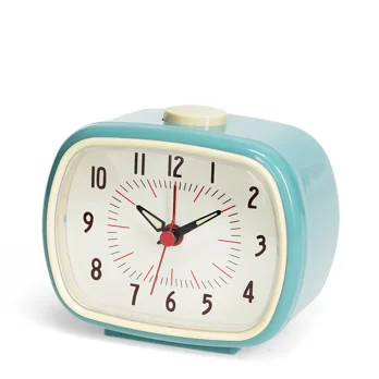 retro alarm clock - light blue retro alarm clock - light blue