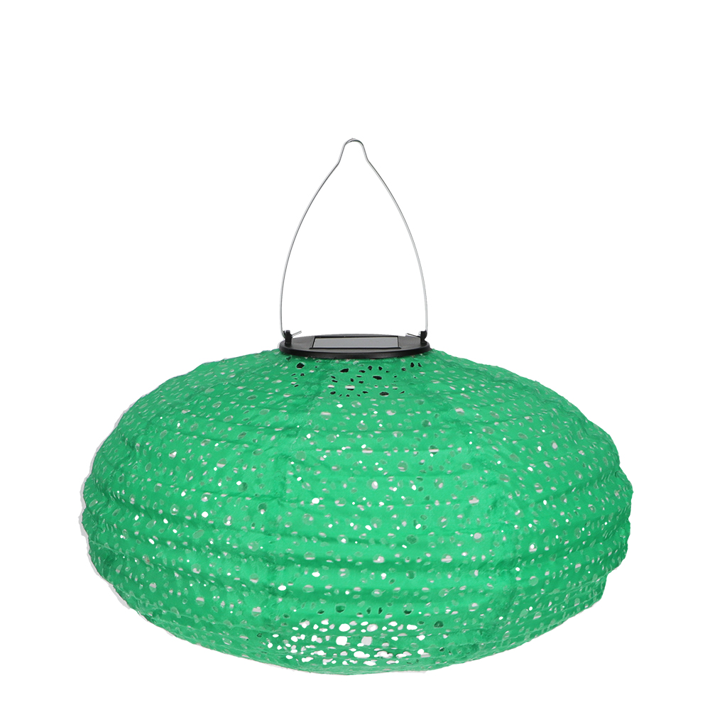 outdoor solar ufo lantern - green