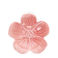 plat à fleurs en céramique 11cm - rose