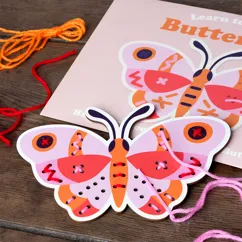 handarbeits-set zum nähen lernen - schmetterling handarbeits-set zum nähen lernen - schmetterling