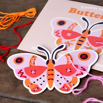 handarbeits-set zum nähen lernen - schmetterling handarbeits-set zum nähen lernen - schmetterling