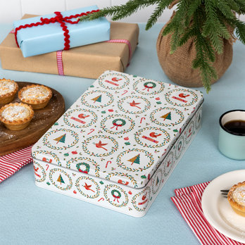mince pie storage tin - classic christmas