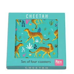 coasters (set of 4) - cheetah coasters (set of 4) - cheetah