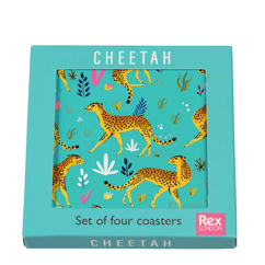 coasters (set of 4) - cheetah