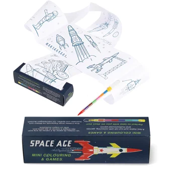 mini colouring and games - space age mini colouring and games - space age
