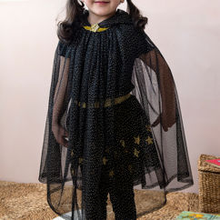 children's glitter cape - black