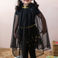 glitzerumhang für kinder - schwarz