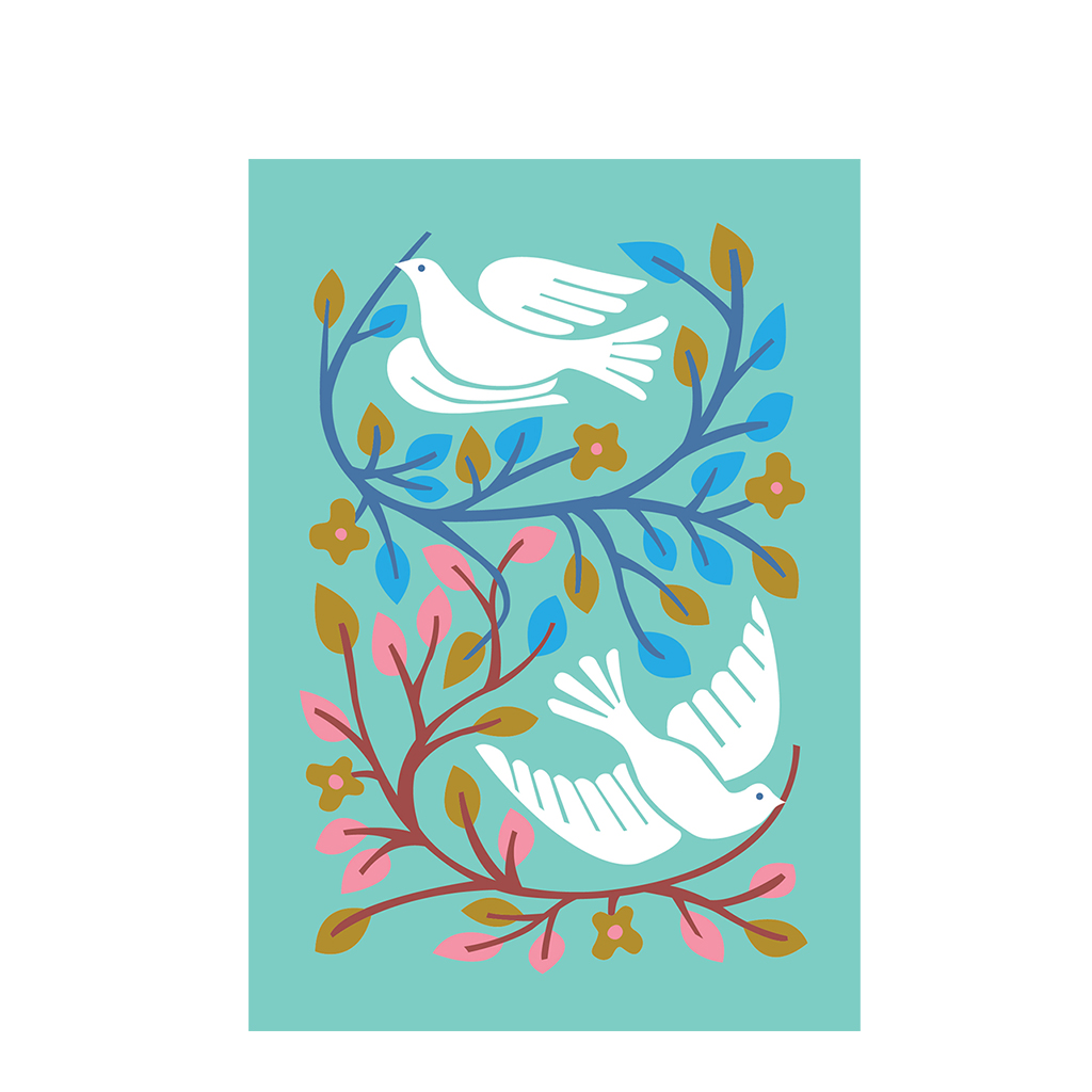 greetings card - doves